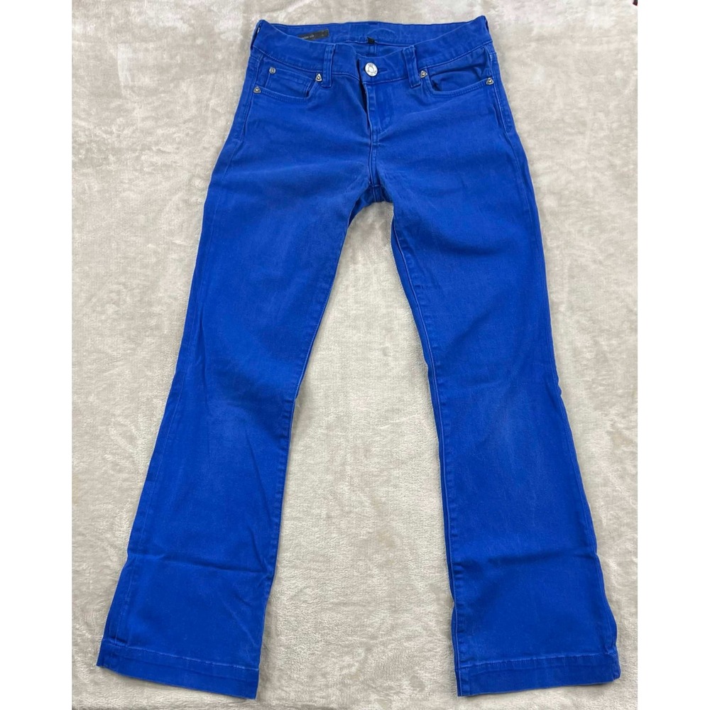 GUC KUT from the Kloth Women's  Maggy Flare Jeans Royal Blue Mid Rise Size 4
